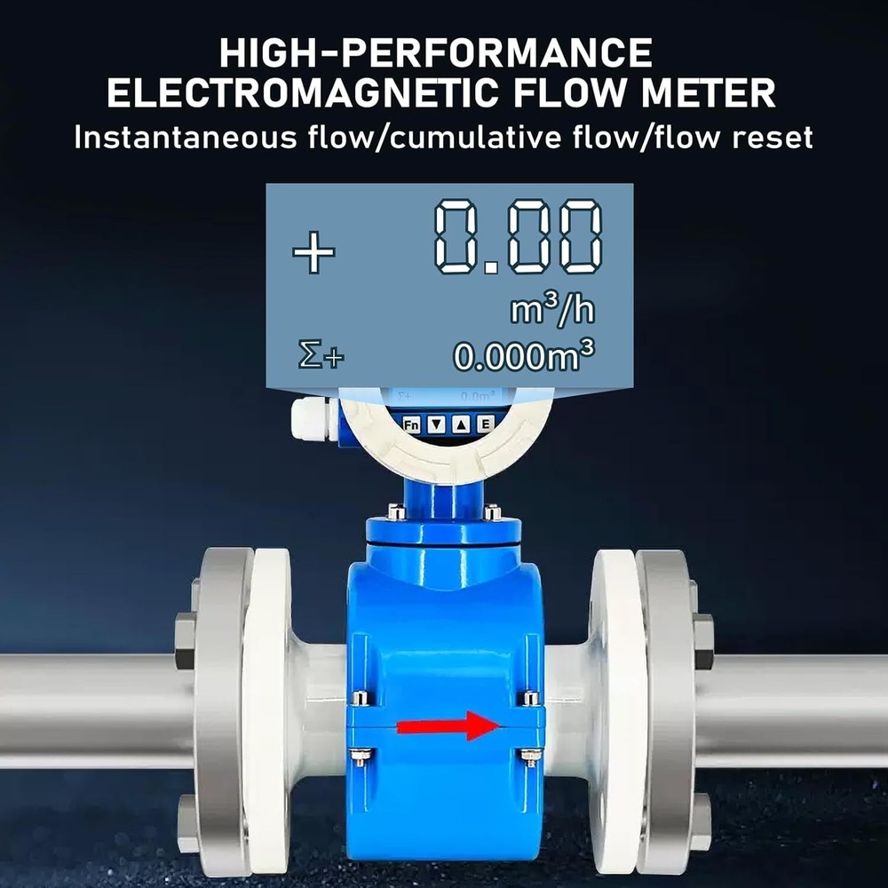 Lab Magnetic Flow Meter Water Flow Meter Electromagnetic 24V PTFE RS485 Output