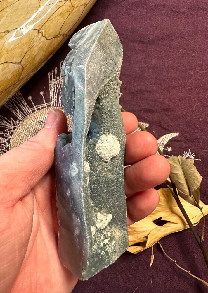 Grape Agate Raw And Polished Point, Grape Agate Tower, All Natural