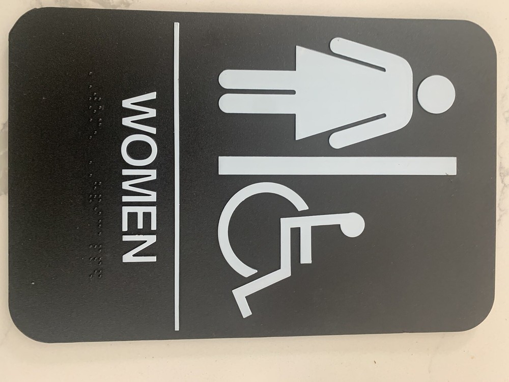 ADA Restrooms Signs Braille 15.00 Each.