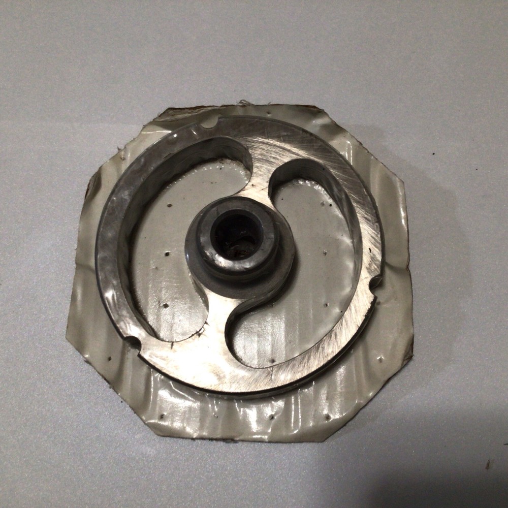 Meat Grinder Plate,Size 52-2 Hole Kidney- Hub Style