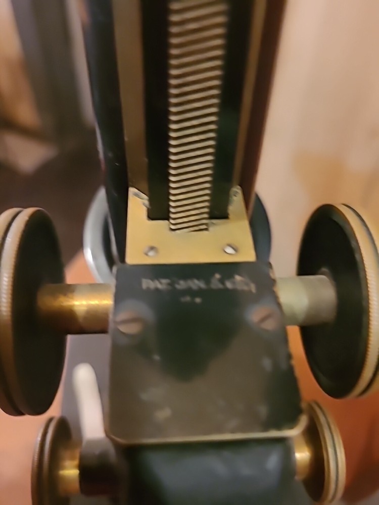 Vintage Pat 1915 Bausch & Lombe Optical Microscope Brass In Box