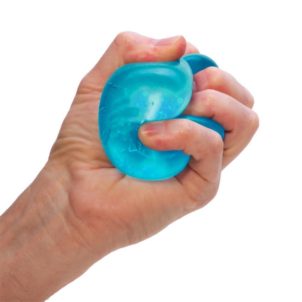 Schylling Needoh Nice Cube Sensory Toy with a Super Solid Squish BLUE