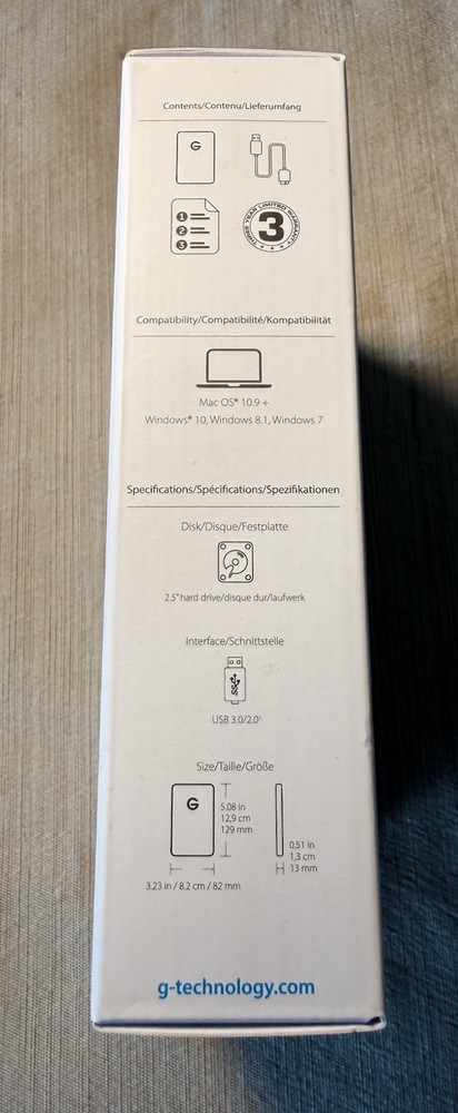 G Drive Mobile USB 1 TB Portable USB Drive