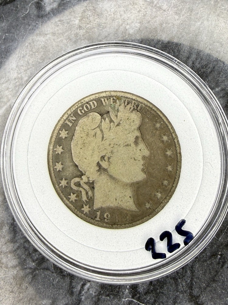 1914 S Barber Half Dollar #225