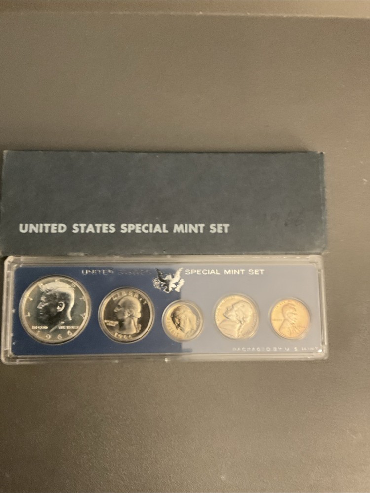 1966 Sms MINT SET*original Box* Silver Kennedy Set 5 Coins 40% Silver