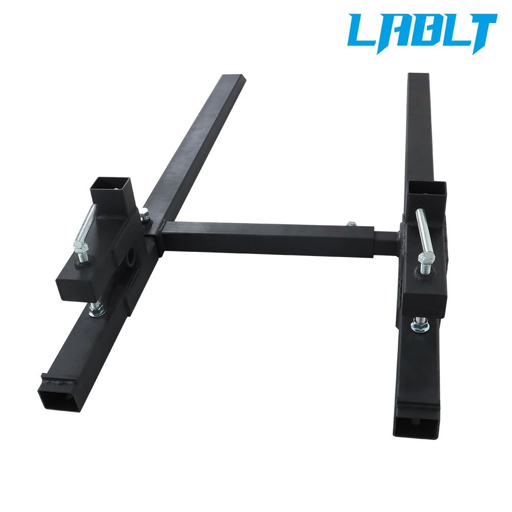 LABLT 60" Clamp On Pallet Forks Tractor Bucket With Adjustable Stabilizer Bar