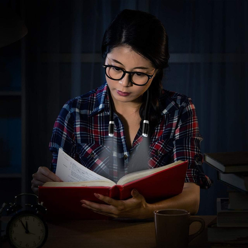 Book Light, Rechargeable LED Hug Light, Neck Hug Reading Lights for Bed Reading,