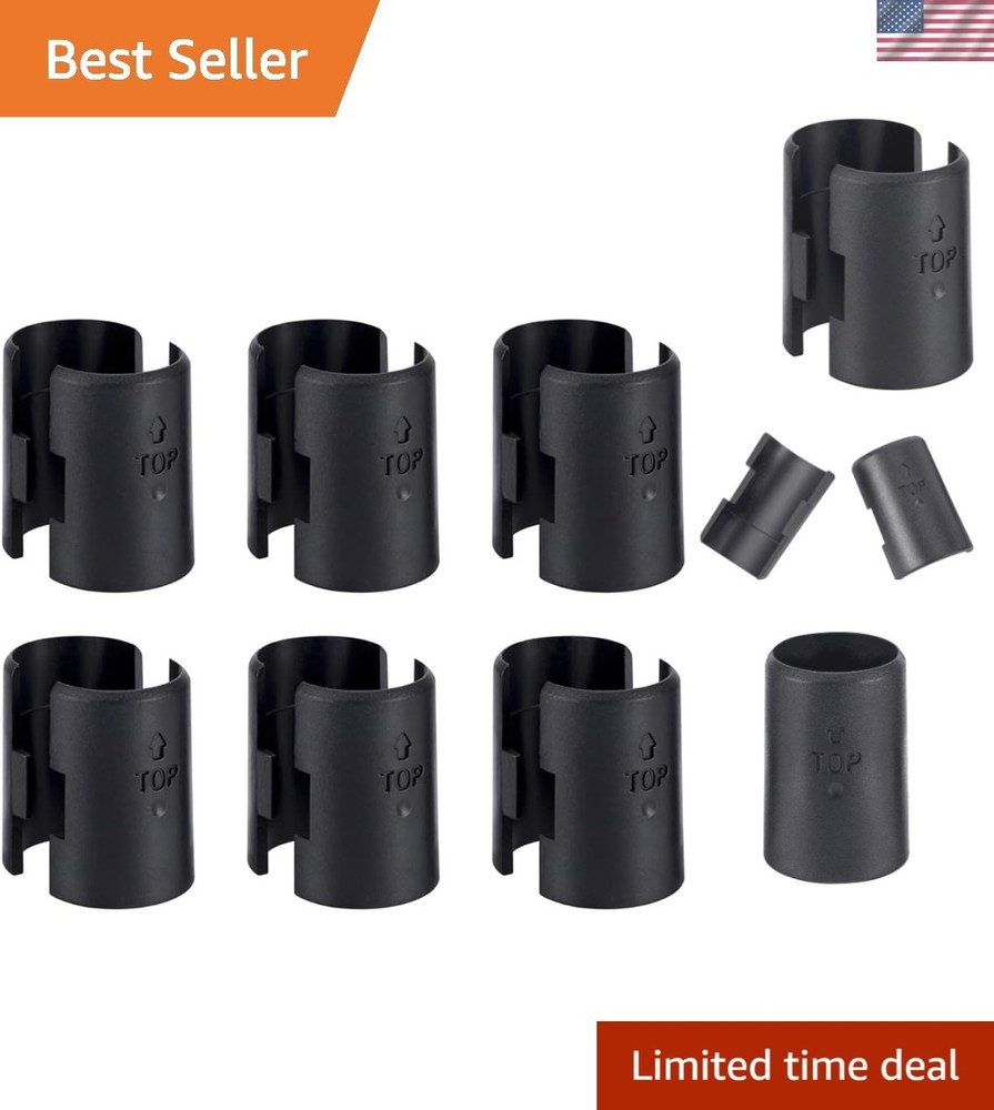 Durable Black ABS Wire Shelf Clips - 2-Pack for Versatile Shelving Solutions