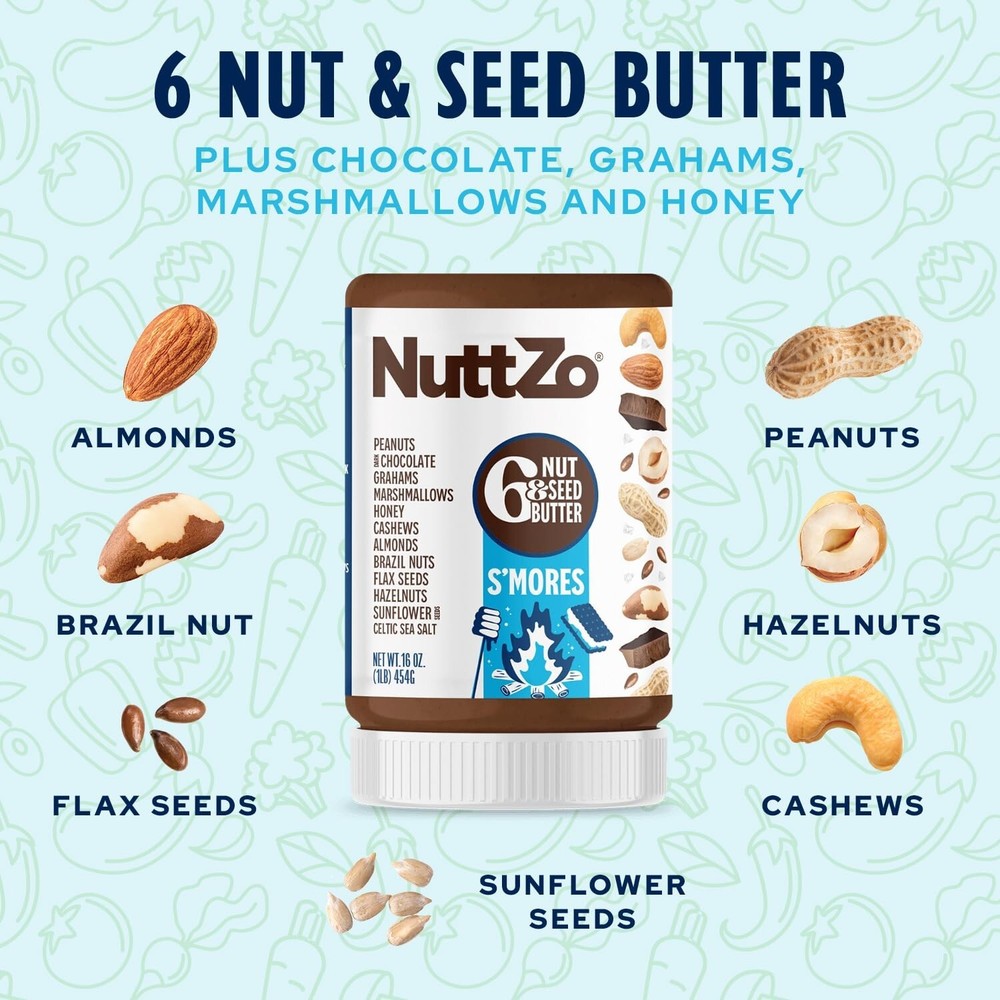 NuttZo S’mores Nut & Seed Butter – 16oz, see description