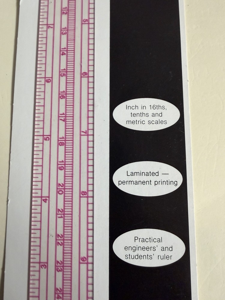 C-THRU M-100 Engineering Ruler made in usa
