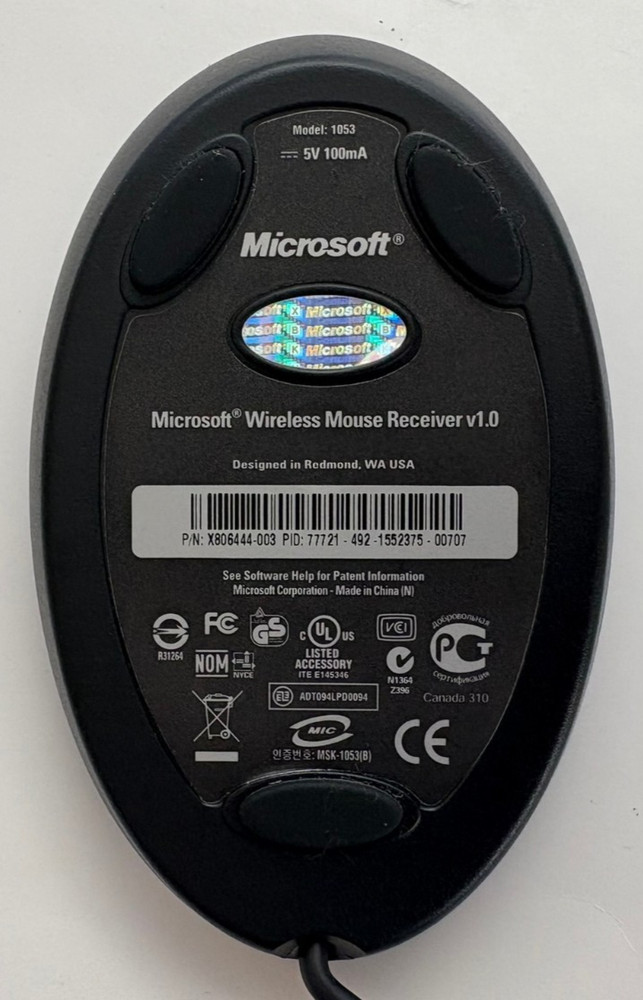 Microsoft Wireless Mouse Receiver v1.0 Model 1053