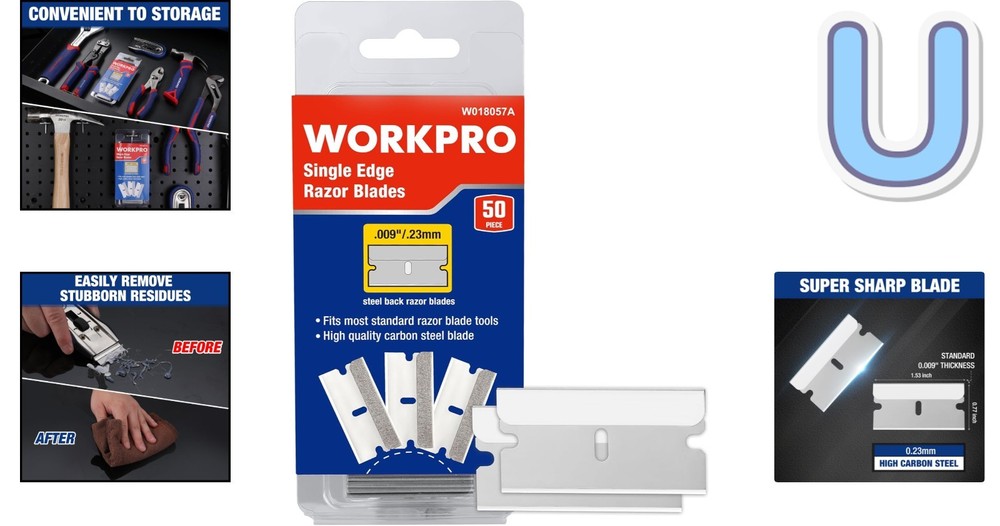 Durable 50-Pack Industrial Scraper Razor Blades – Sharp & Long-Lasting Edges