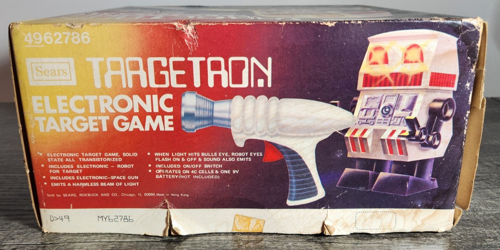 Sears Targetron Electronic Target Game Vanity Fair Robot 1978 w/box Untested