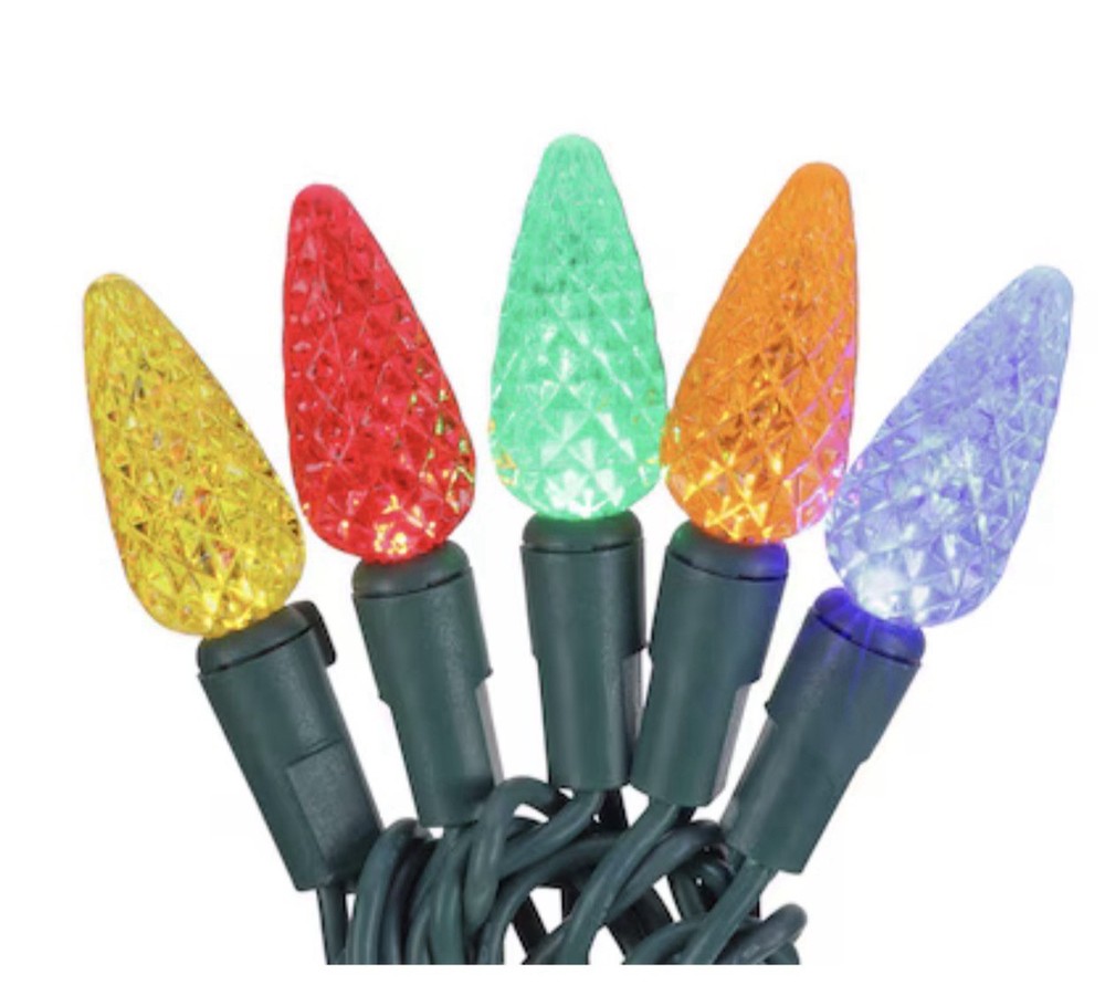 GE StayBright 150-Ct 37.2-ft Constant Multicolor C5 LED Christmas String Lights