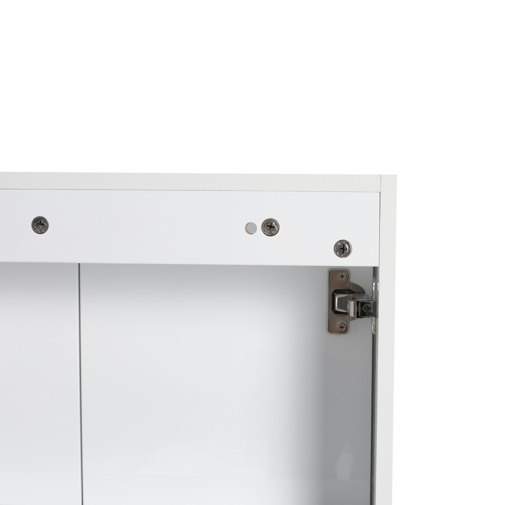 24"Bathroom Wall Cabinet, Soft Close Doors, Float Mounting Design,Glossy White,(