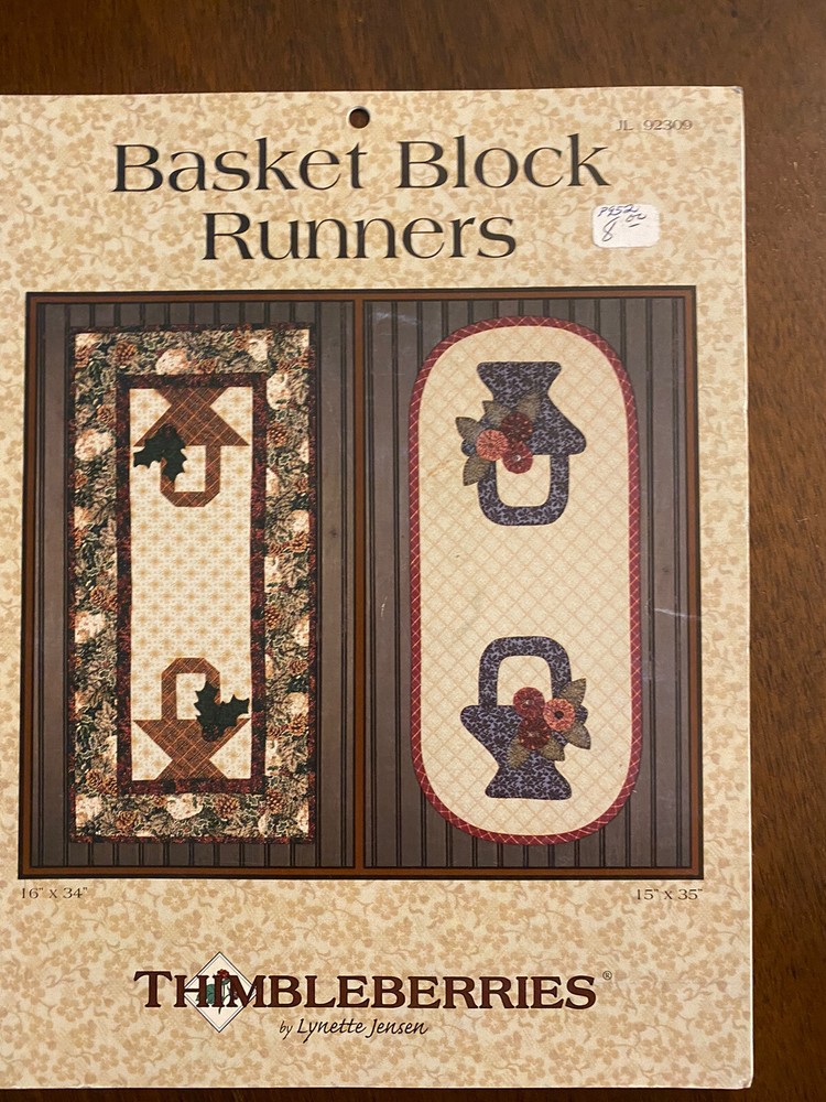 THIMBLEBERRIES BASKET BLOCK Table RUNNERS QUILT PATTERN BY LYNETTE JENSEN