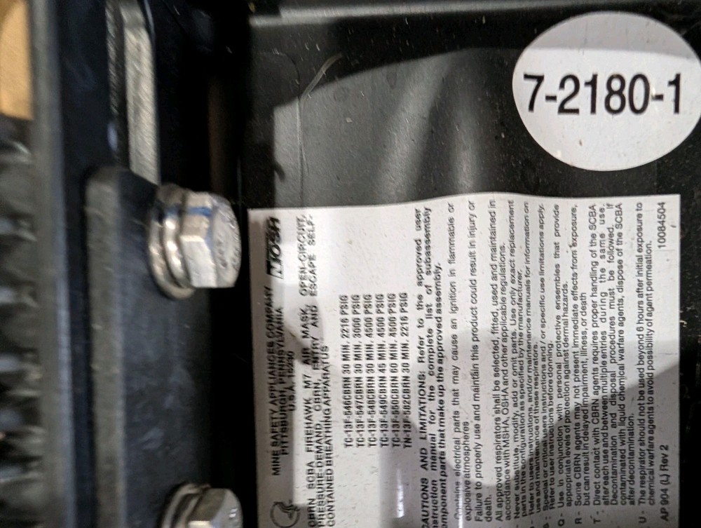 MSA Firehawk M7 4500 PSI SCBA With Mask