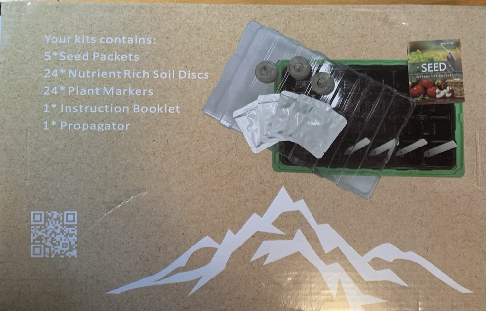 Complete Seed Starter Kit: Humidity Domes & Planting Tools Included