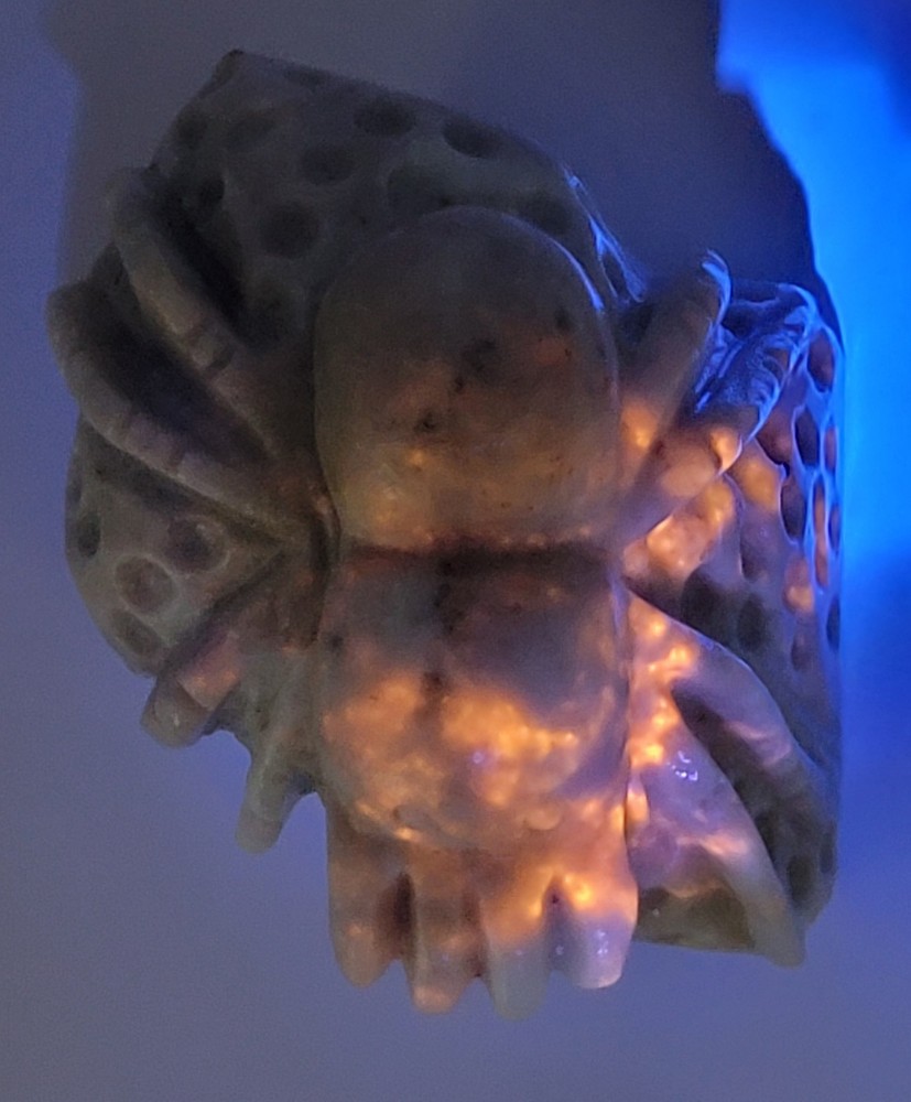 Hackmanite Spider Carving- UV Reactive- WYSIWYG