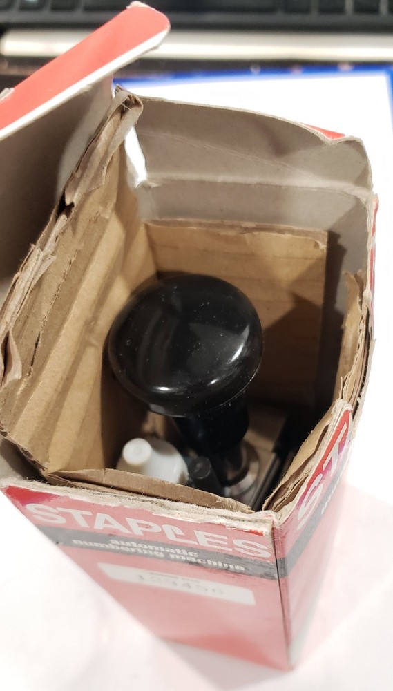 Staples Automatic Numbering Machine, Refurbished In Box- 6 Number Stamp Machine