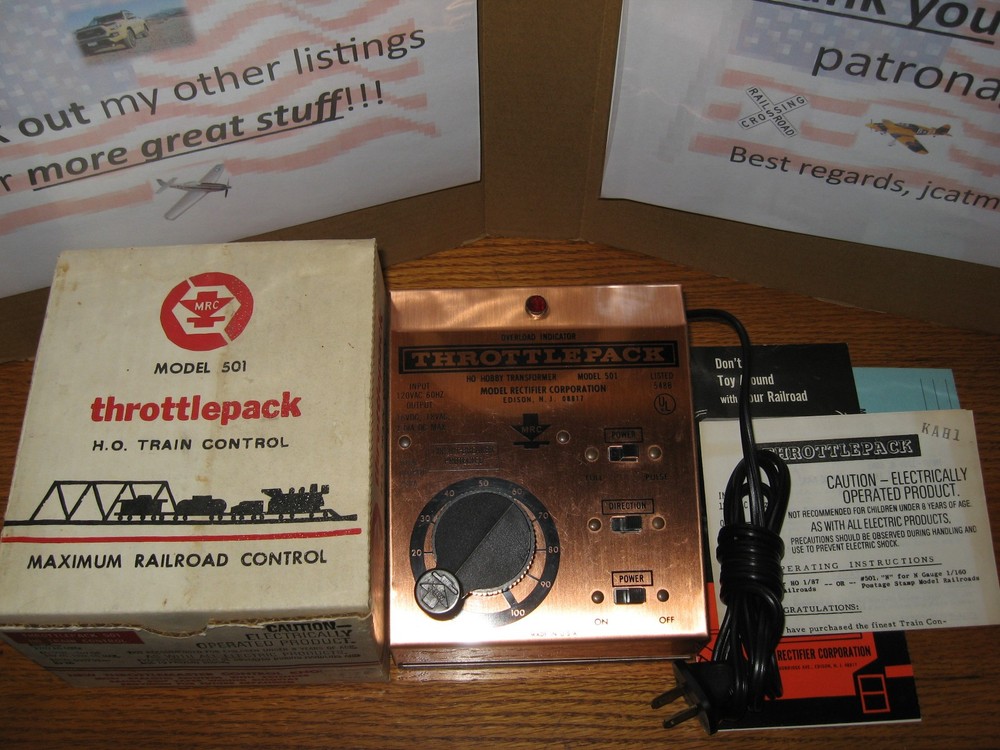 MRC Throttlepack Model 501 HO or N throttle DC controller transformer power pack