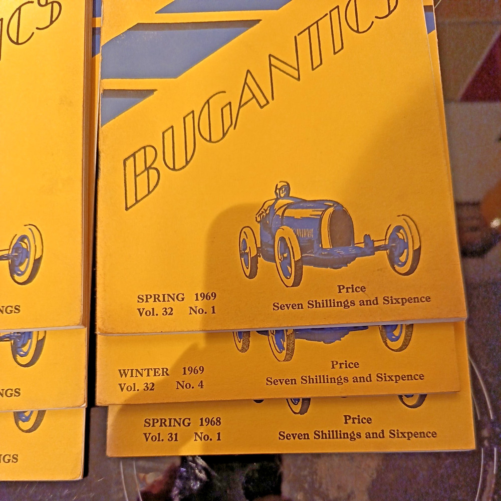 8 x BUGANTICS - BUGATTI OWNERS CLUB MAGAZINES from 1960s