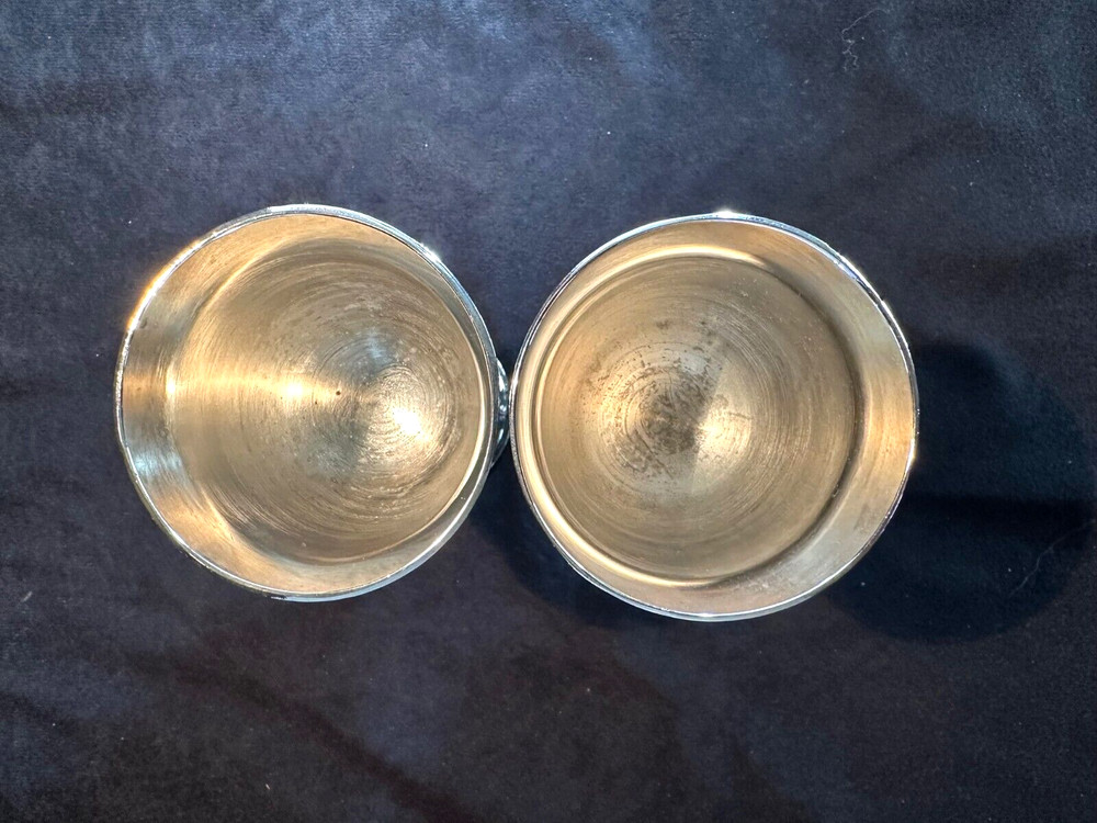 Vintage Silverplate Grapevine Embossed Wine Goblets