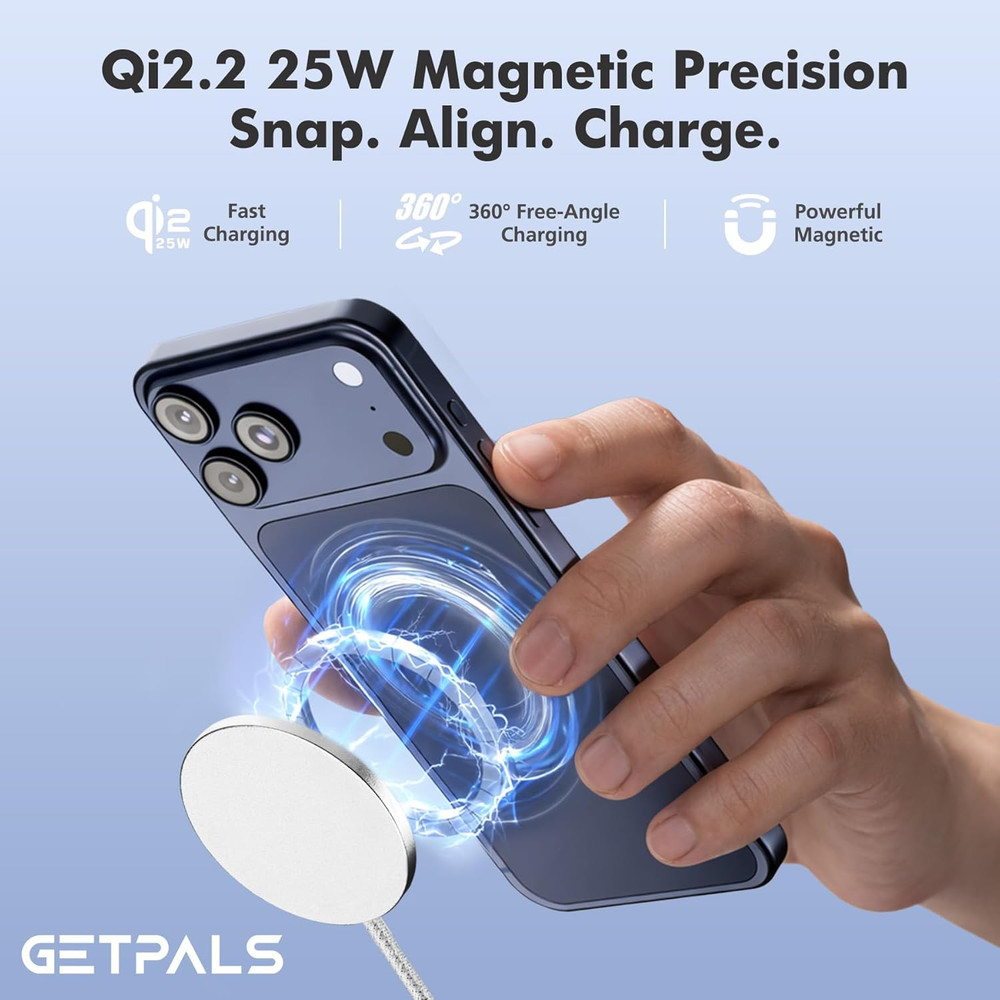 25W Qi2.2 Magnetic Wireless Charging Pad – 2-Pack, White