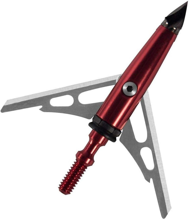 Chisel Tip 2 Blade Broadhead, 100 Grain with Shock Collar Technology - 3 Pack, R