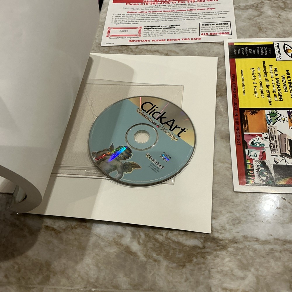 Broderbund ClickArt Celebrations & Holidays PC CD-ROM Big Box Software