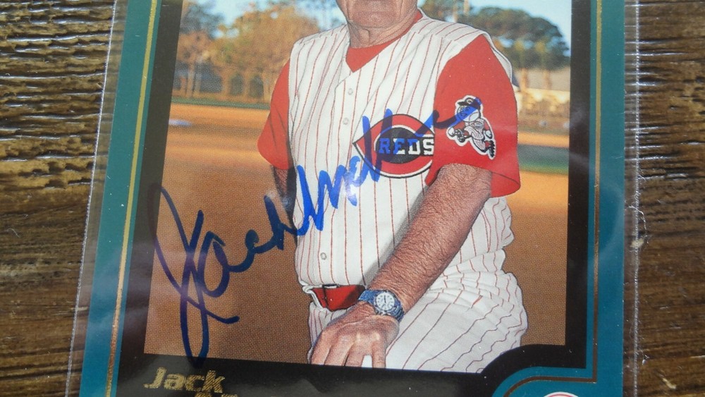 2001 TOPPS # 332 JACK Mc KEON AUTOGRAPHED BASEBALL CARD