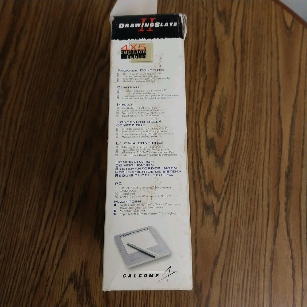 Vintage Calcomp Drawing Slate II 6x9 Graphics Tablet For PC Or MAC- Untested