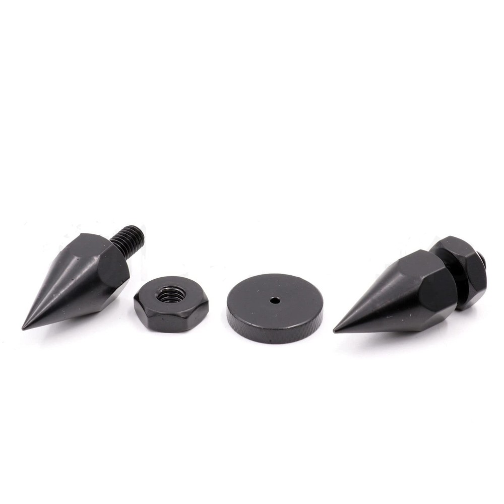 Flushbay 4 Pack Speaker Spikes Floor Protectors Adjustable M8, Black