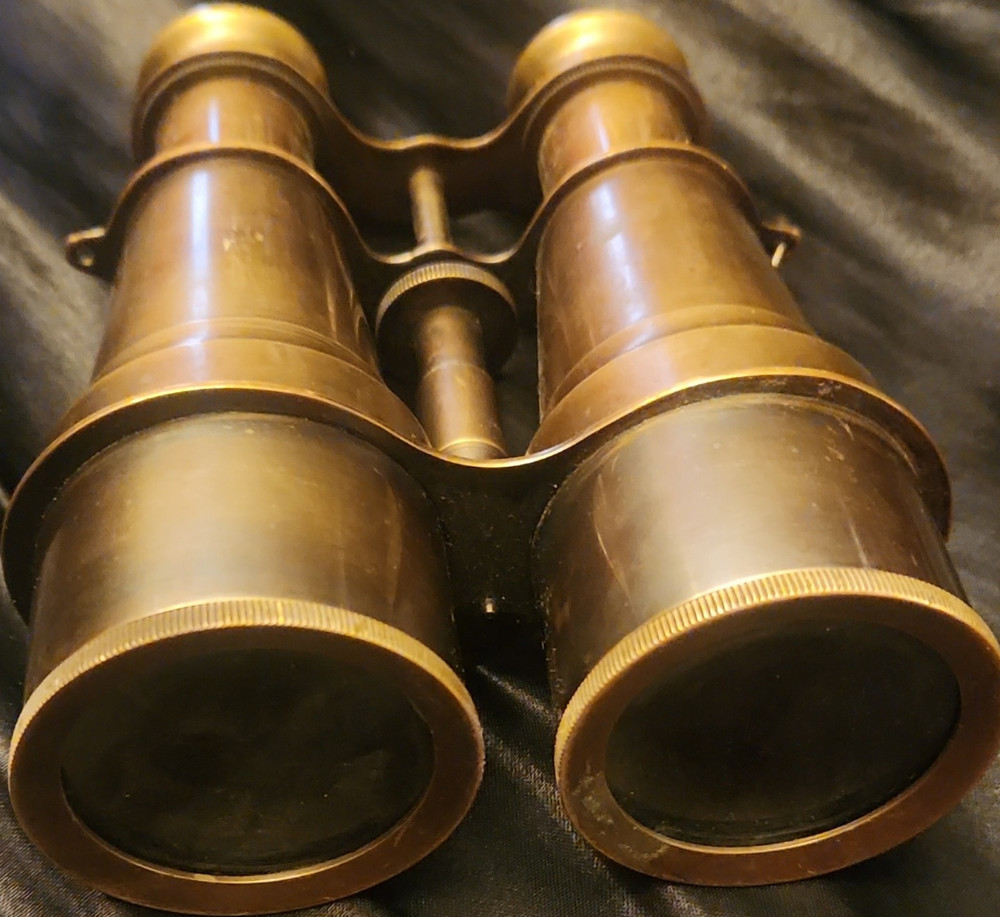 Antique Brass Binoculars Pre-1930 Vintage Optical Device