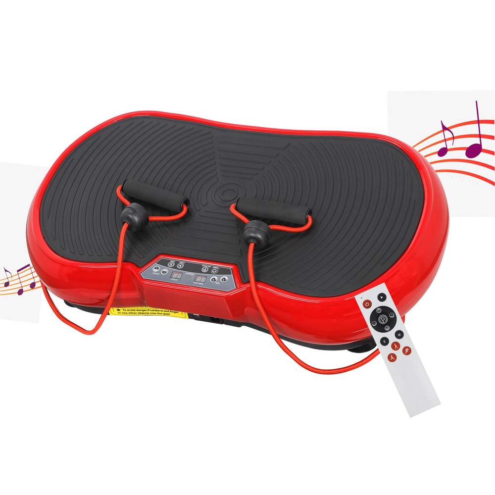 Vibration Plate Exercise Machine Home Gym Workout 5 Programs W/ Bluetooth Red
