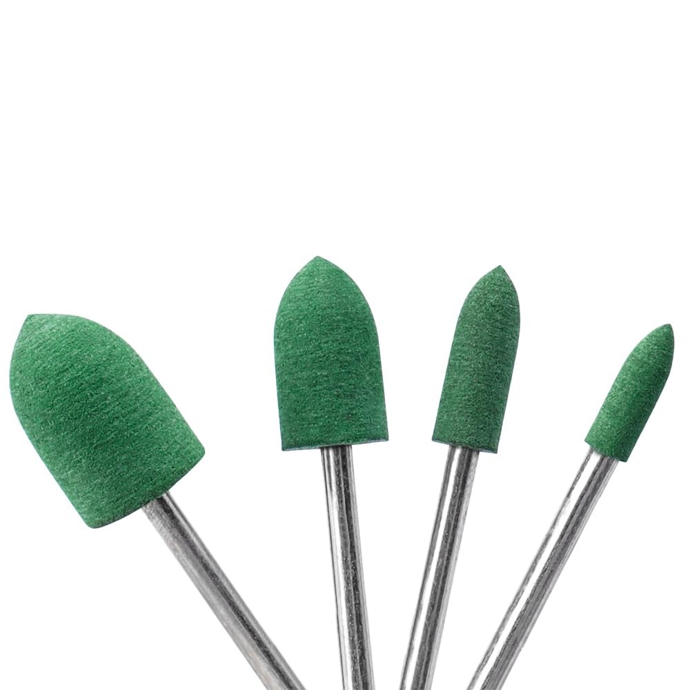 Eyech 39 Pcs Rubber Polishing Drill Bits,Green Buffer Abrasive Bits Green