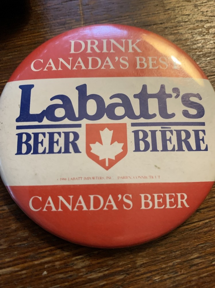 Labatts Canadas Beer 3 Inch Pinback Button Advertising