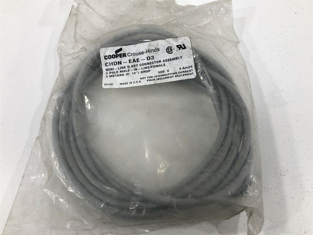 Cooper CHDN-EAE-D3 Mini-Line D Net Connector Assembly 5 Pole Male 3M