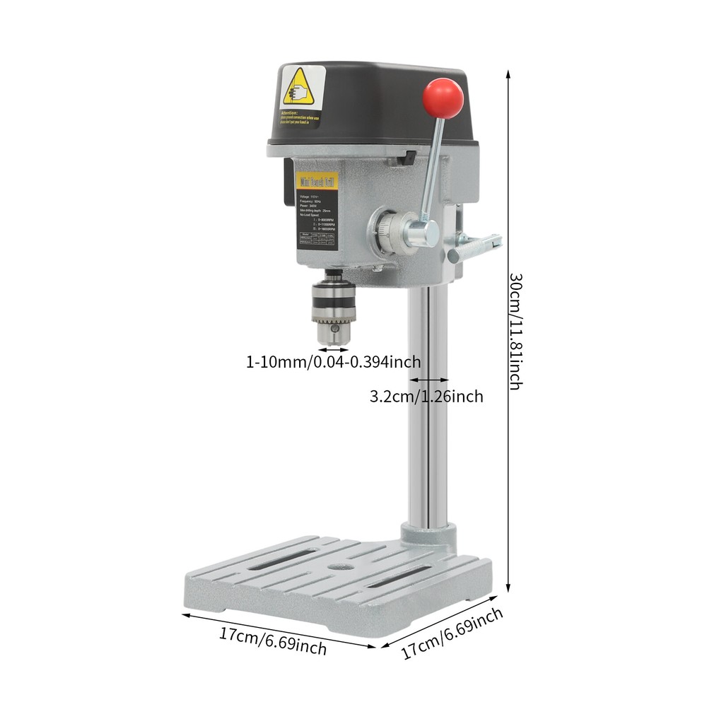 Electric Portable Corded Mini Drill Press Bench Worktable Drilling Machine
