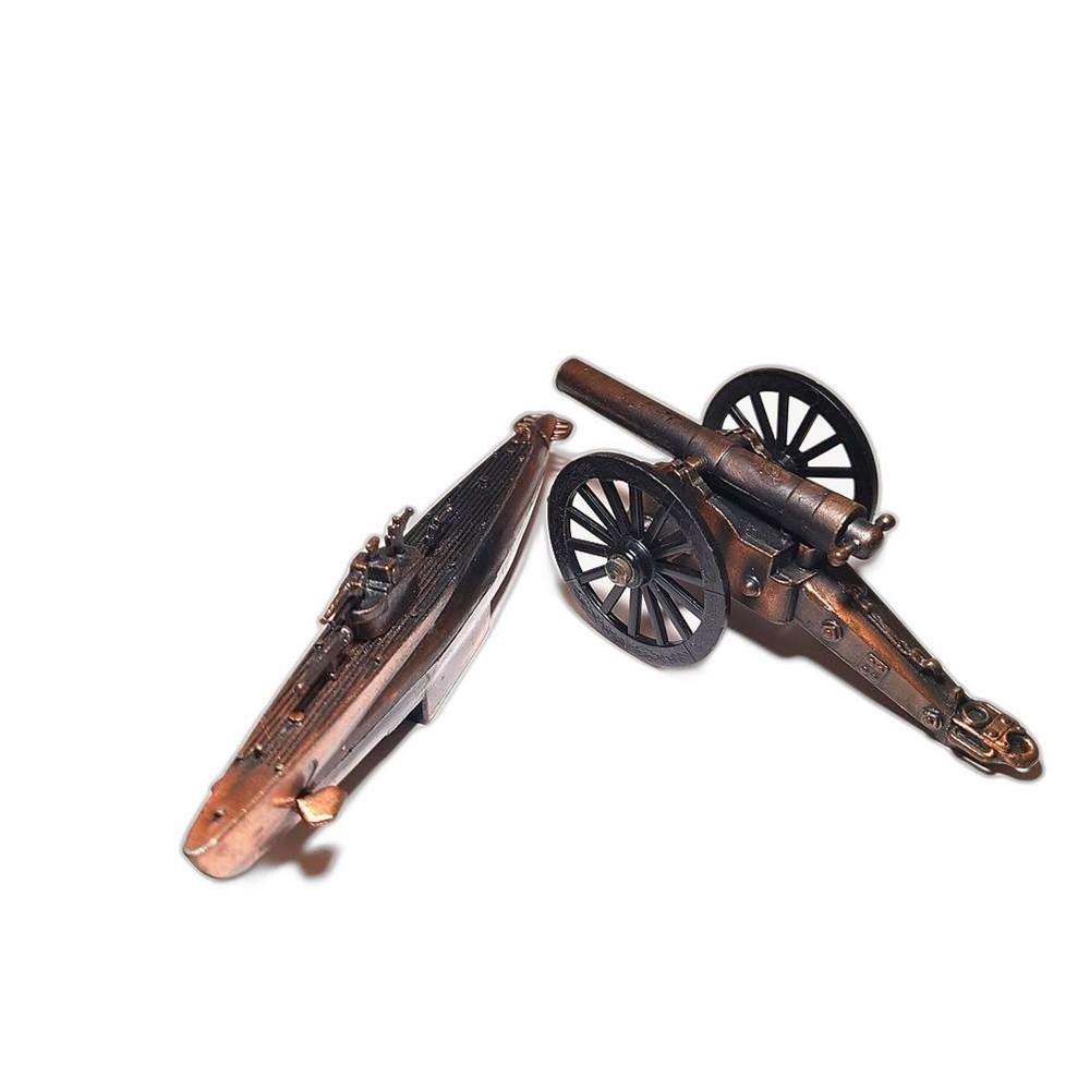 Bronze Submarine and Cannon Pencil Sharpener