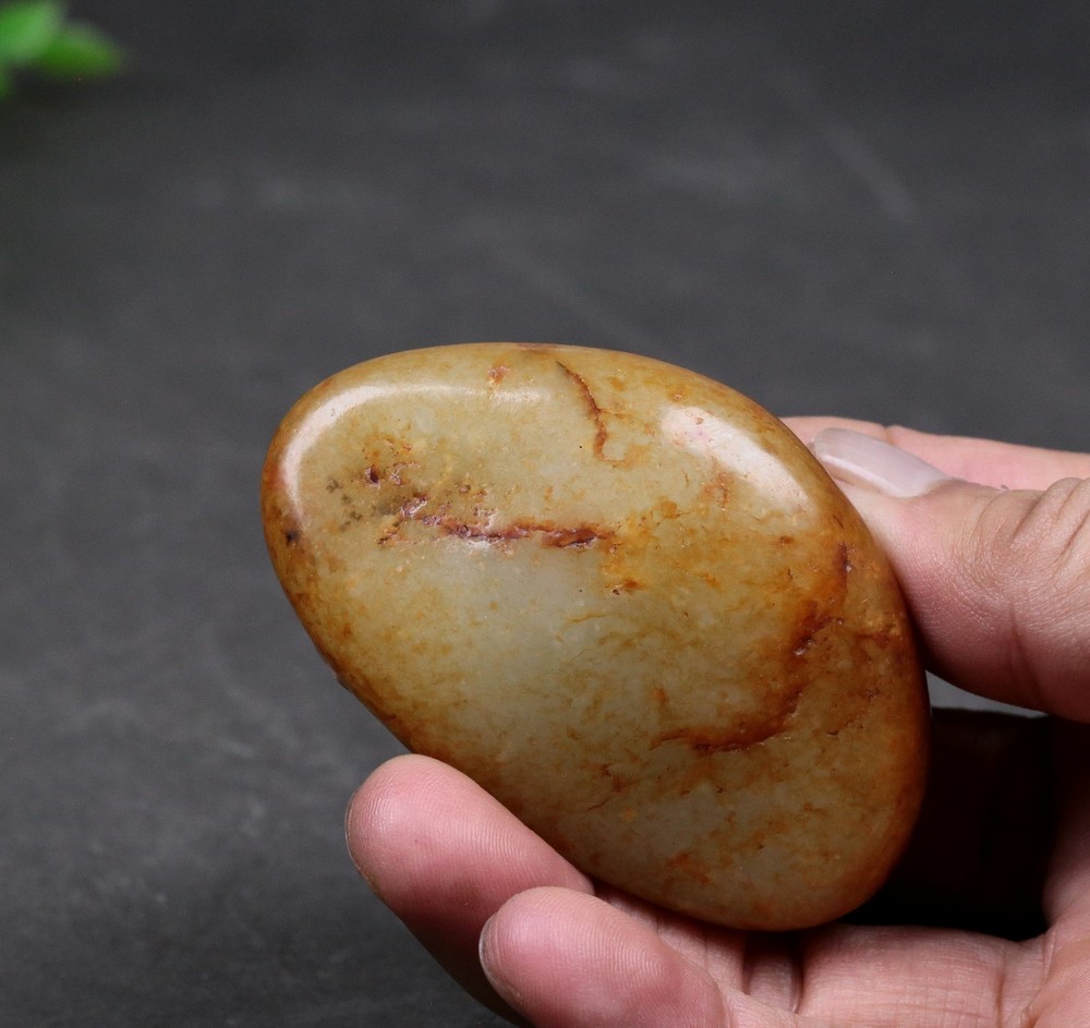92G Certified 100% Hetian jade(Nephrite) Raw stone 和田玉籽料原石