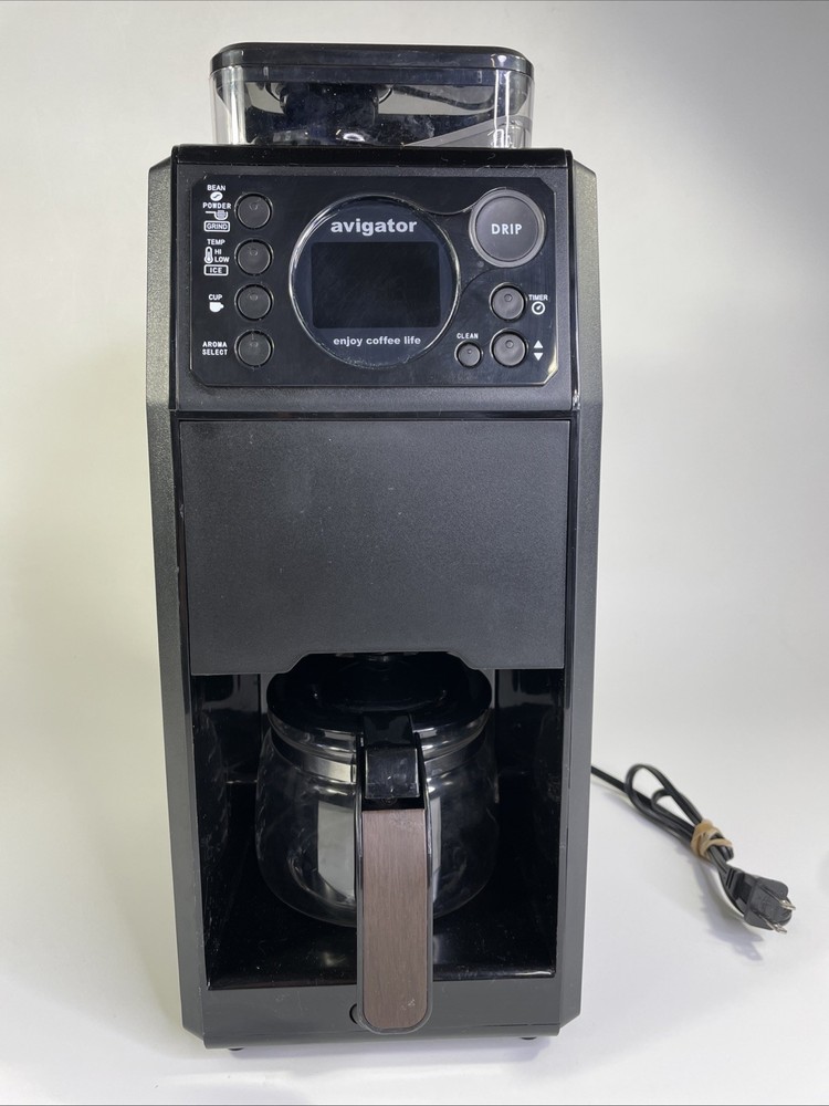 Avigator Coffee Maker Grinder 5 Cup Programmable Machine W/ Timer & Glass Carafe
