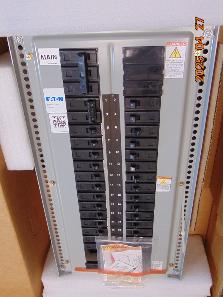 EATON PRL1A P1A100BT30AH01 POW-R-LINE PANELBOARD with BREAKERS