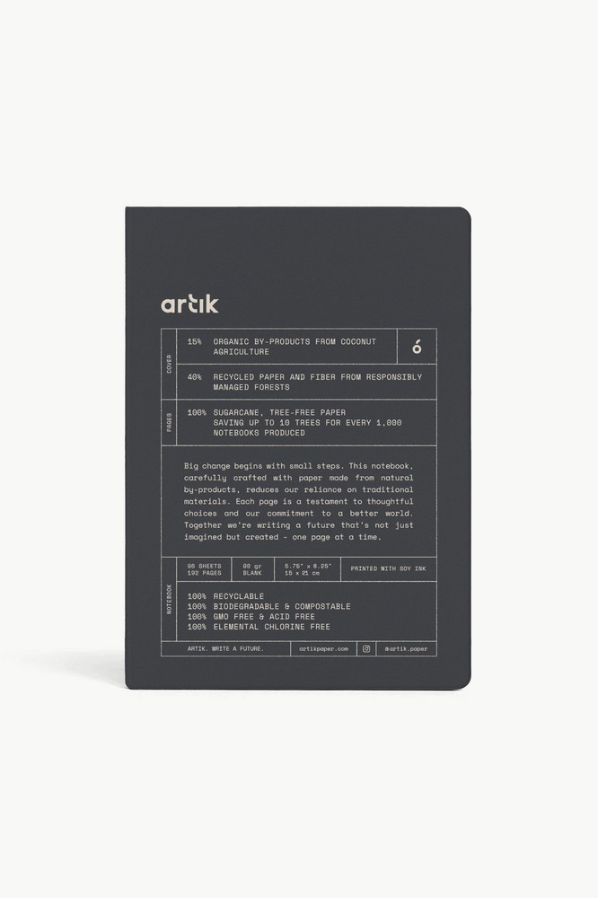 Artik A5 Notebook in Coconut - Plain- NEW