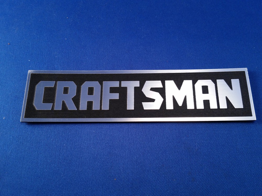 Handmade Laser-etched Toolbox Emblem - Craftsman
