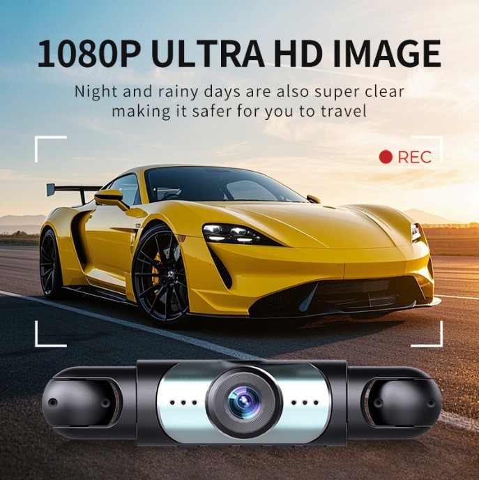 4 Channel Dash Cam 1080p Front Rear Left Right View with Reverse Camera