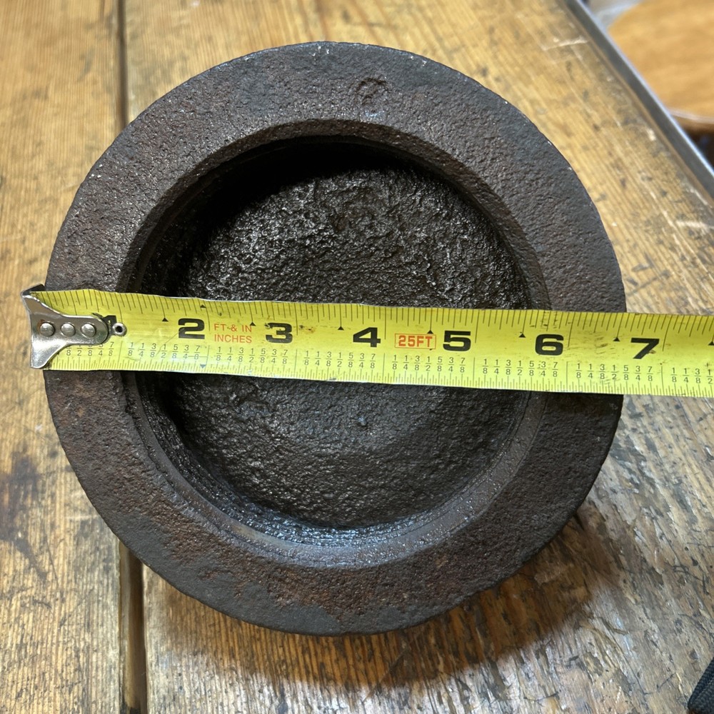 Three Salvage Cast Iron Fire Hydrant Nozzle Caps Candle Sticks, 17 Lbs Total