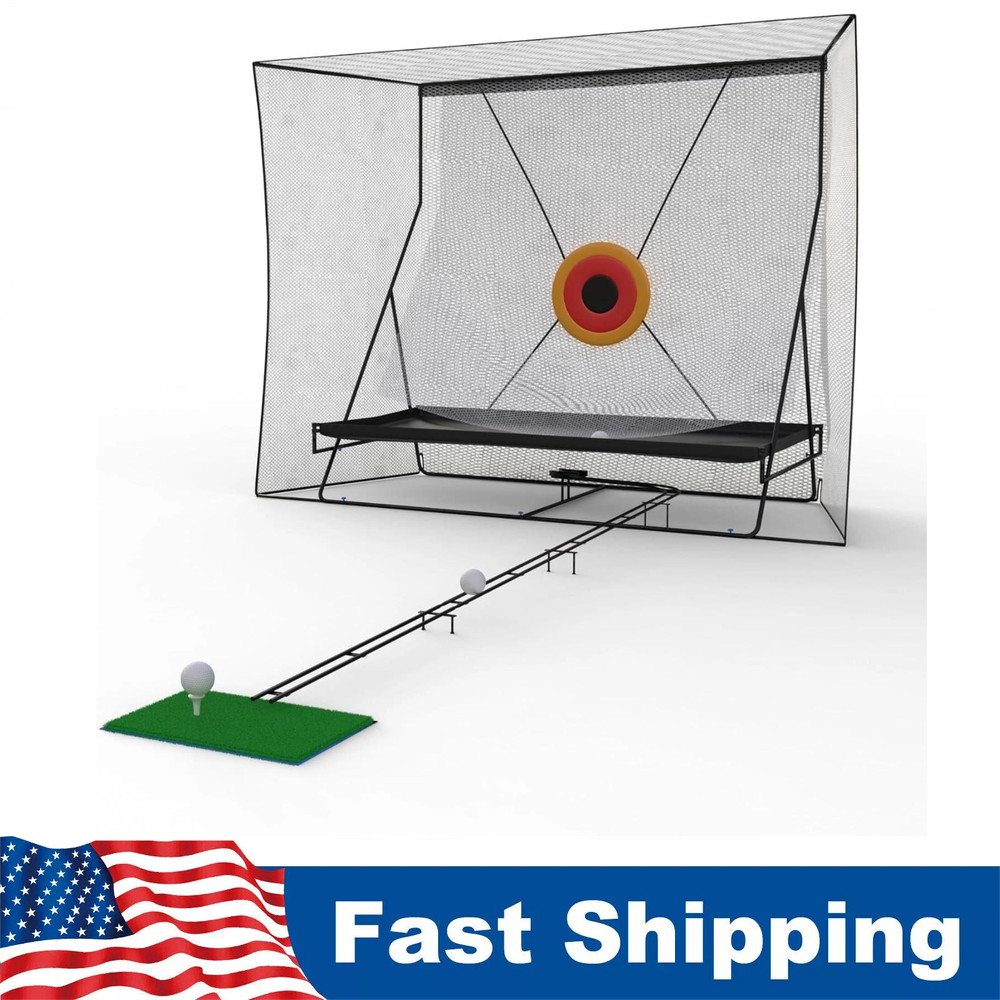 10x8ft Golf Practice Net Hitting Nets with Target & Ball Return & Ball Blanket