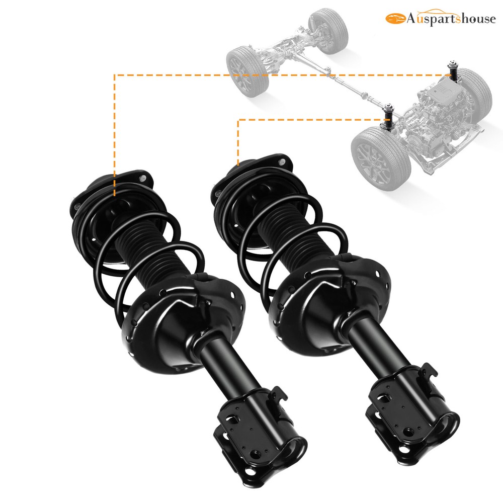 2 Pcs Front Shock Struts Complete Springs Assembly For Subaru Forester 2004-2005