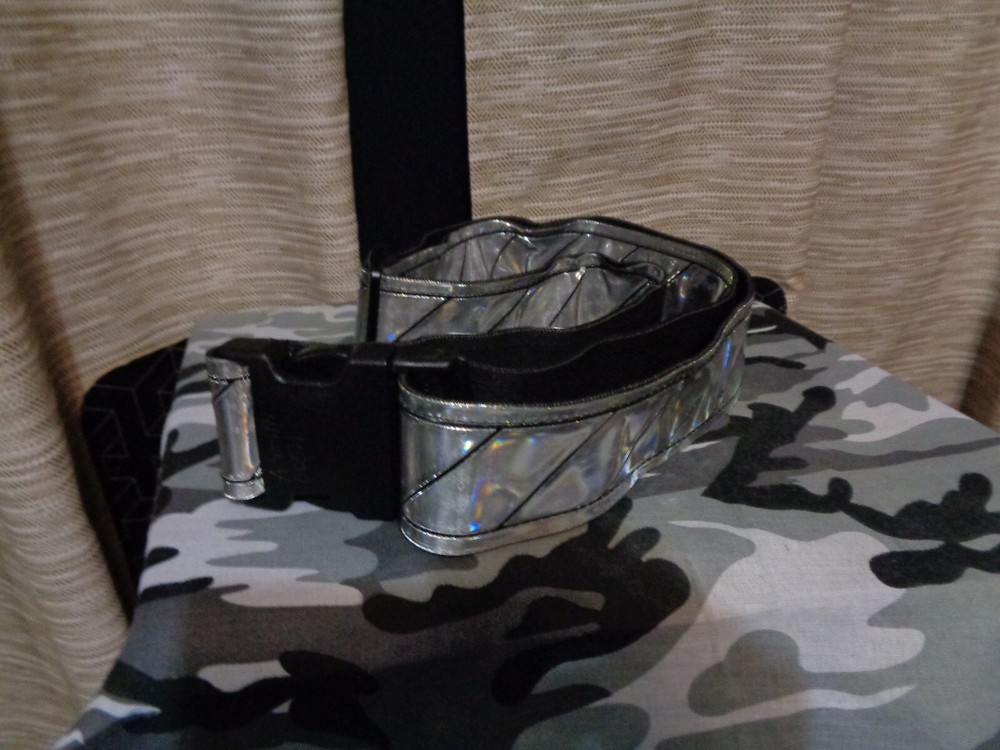 Re-Flex Micro-Prism Silver-Reflective Adjustable Running Belt 2" x 53"